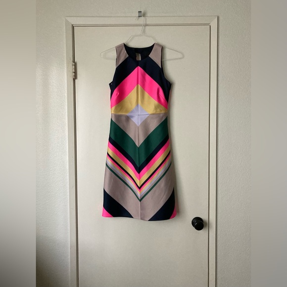 JCrew Collection Multicolor Fit and Flare Dress - Picture 6 of 9